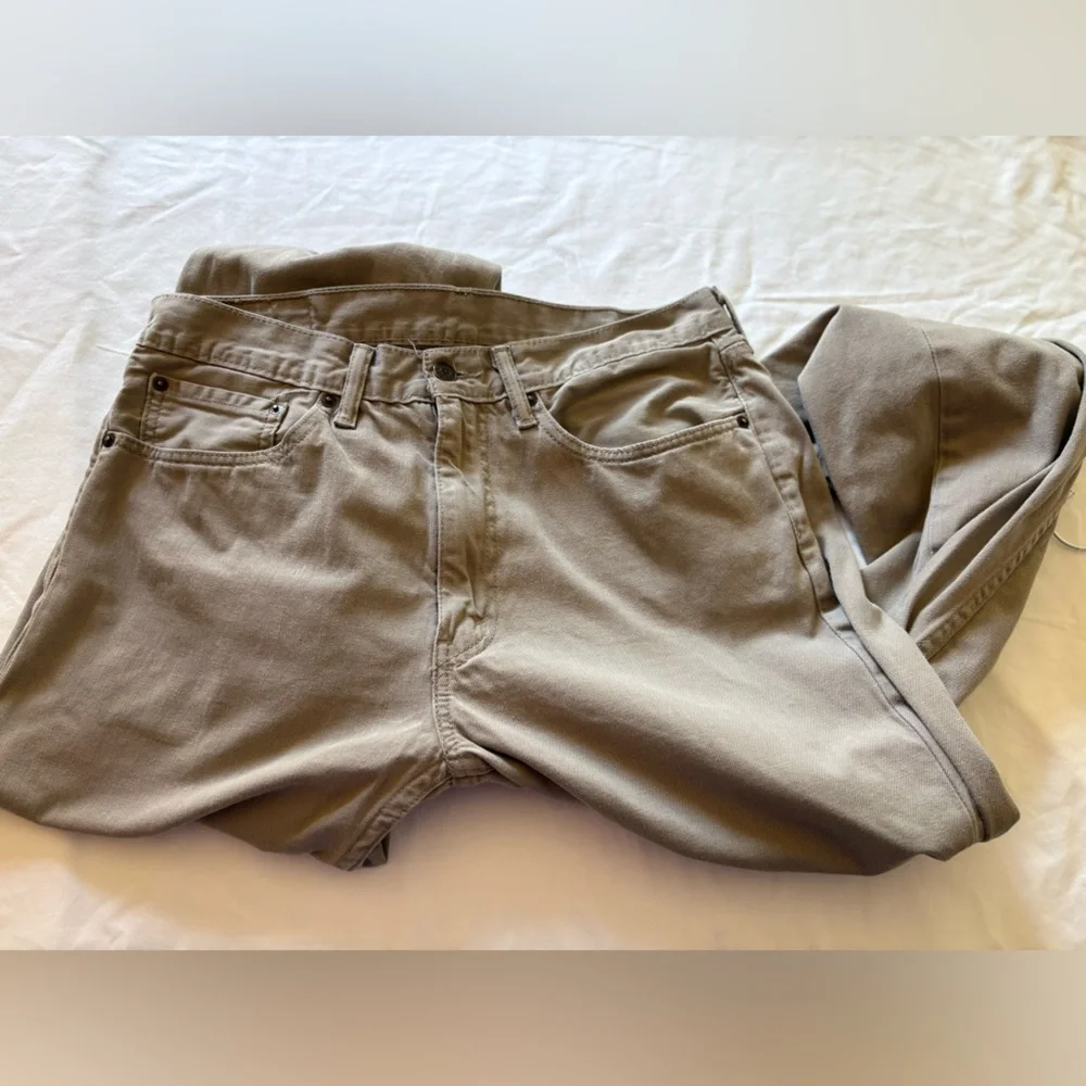 Levi’s 505 Men’s 34x32 Tan Straight Leg Jeans - Picture 5 of 13